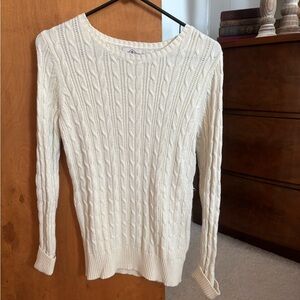 Women's Cable Knit Sweater - Cream